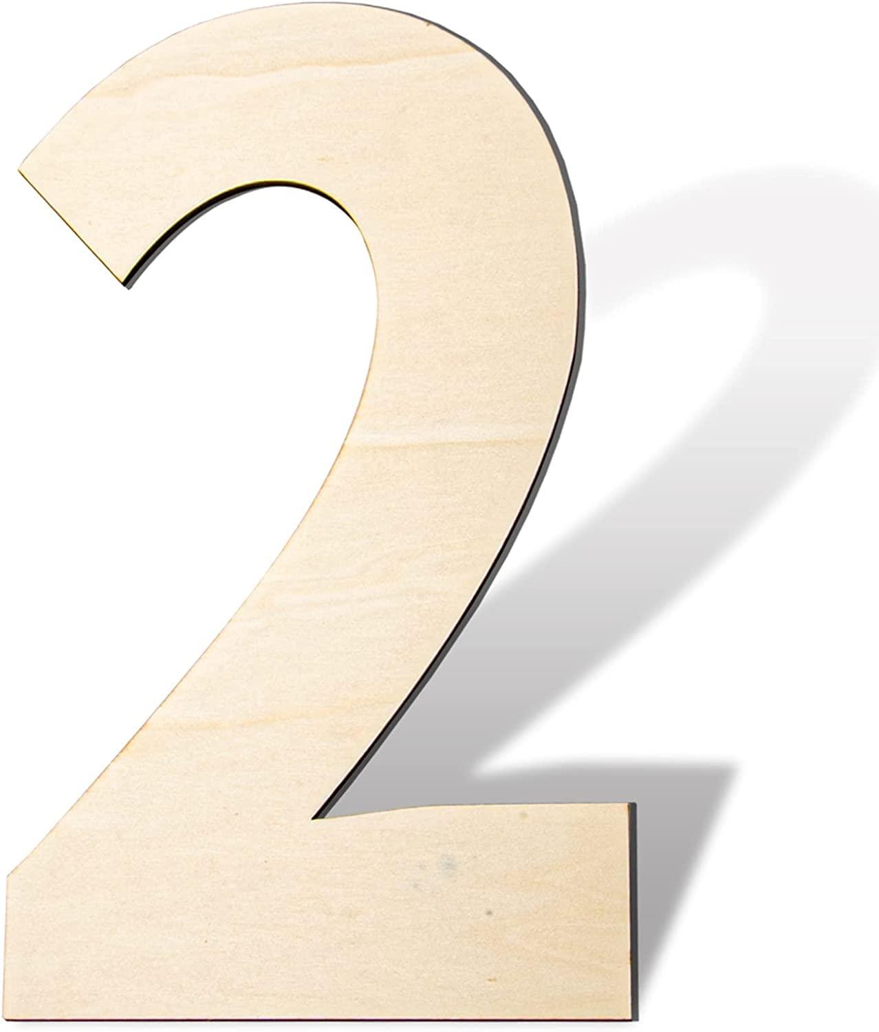 Haoser Blank Wooden Number Unfinished Wood Slices Sign Board for DIY Craft Projects Home Sign Wall Birthday Wedding Party Decoration,Wooden Numbers for Craft. - Haoser