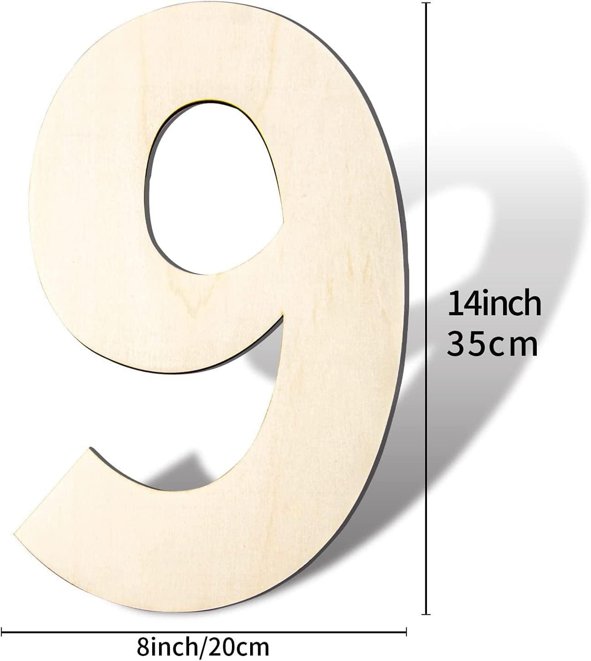 Haoser Blank Wooden Number Unfinished Wood Slices Sign Board for DIY Craft Projects Home Sign Wall Birthday Wedding Party Decoration,Wooden Numbers for Craft. - Haoser