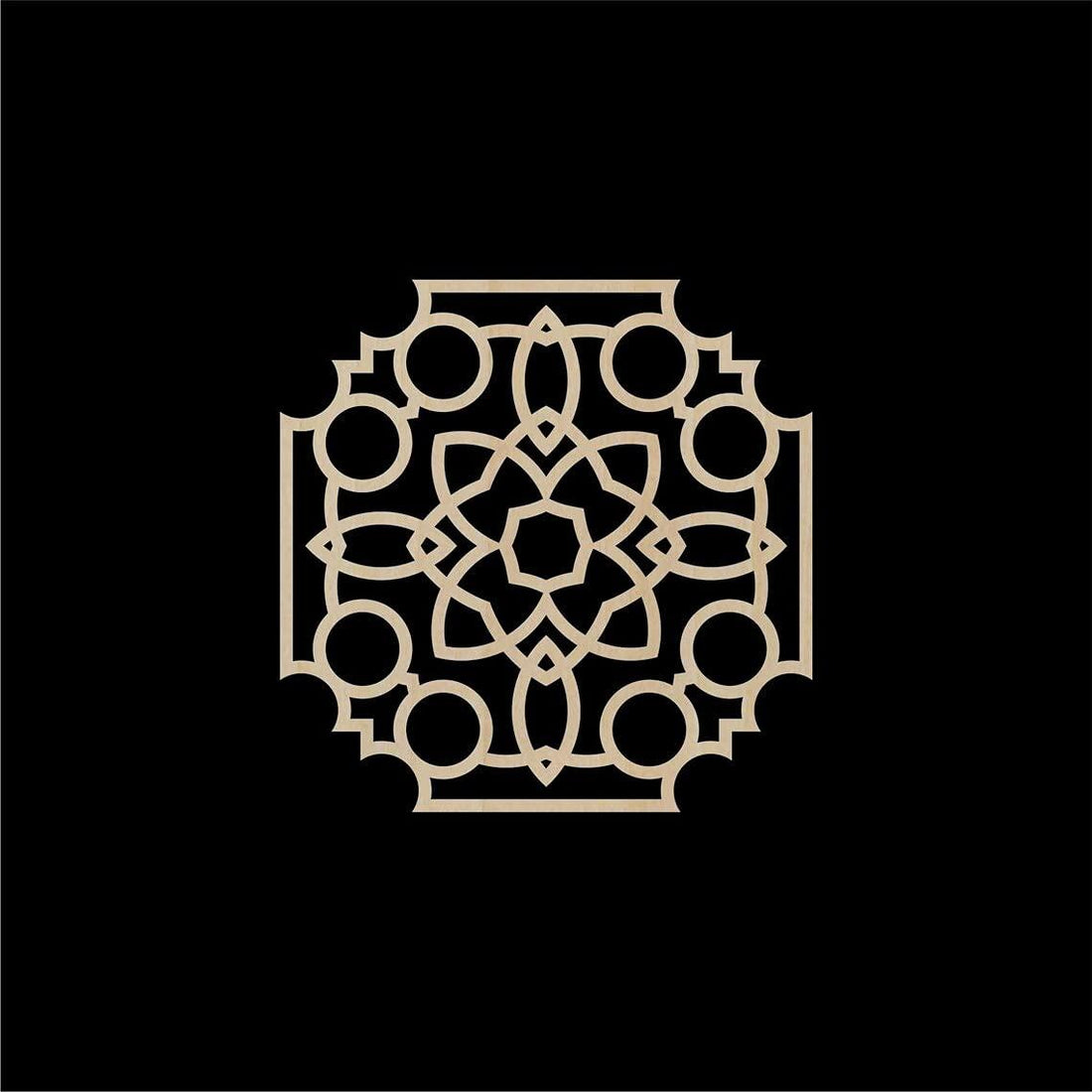 Haoser Pack of 1 Laser Cut Carved Panel for Room Partition/Divider Room, Wall Hanging (Square Panel-14) - Haoser
