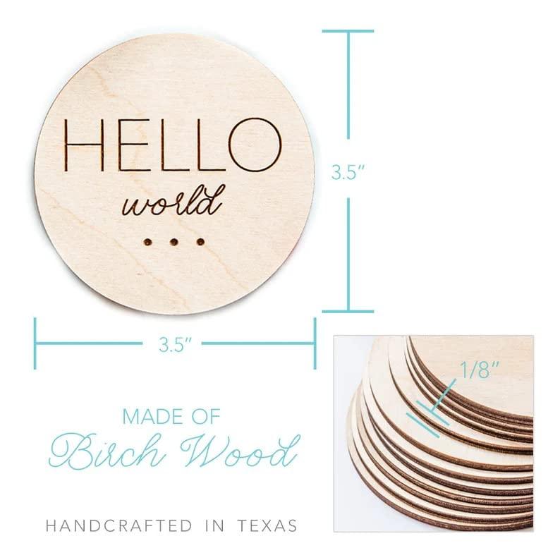 Haoser Monthly Baby Photoshoot Items,Milestone Cards for New Born Wooden,Baby Milestone Cards, Baby Photo Props, Wizard Gift, Baby Shower Gift. - Haoser