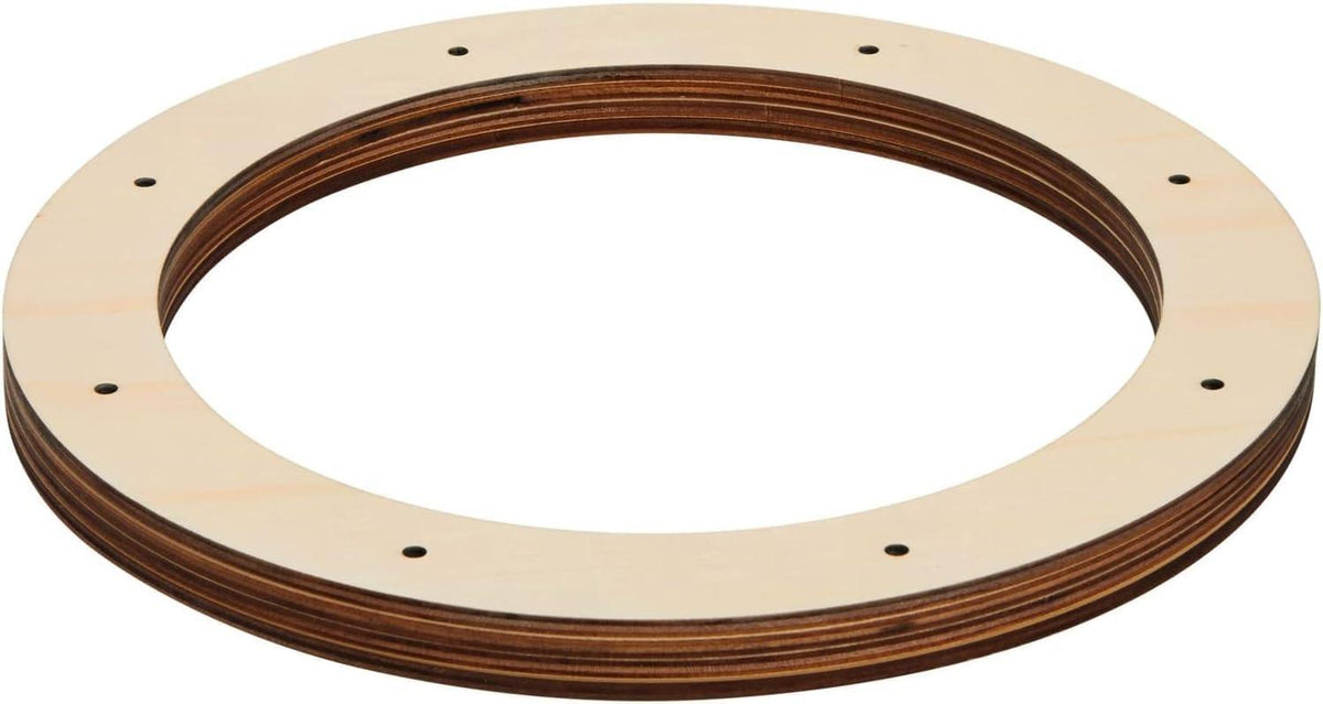 Haoser 4 Pack Wooden Wreath Ring with Pre-Cut Holes for Crafts, Home Decor, Wall Door Hanging Wreaths, Floral Hoop Garland, ooden Craft Floral Hoop Rings,0.2 Inches Thick - Haoser