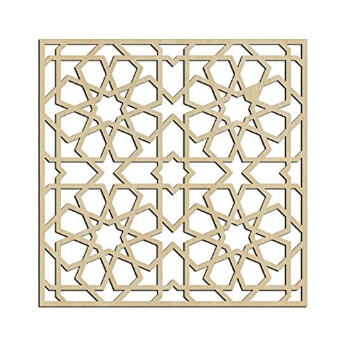 Haoser Birch Ply-3mm Wooden Panel for Room Divider/Partition, Wall Decor Pack of 1 Geometric Laser Cut Carved Panel  (Panle-3) - Haoser