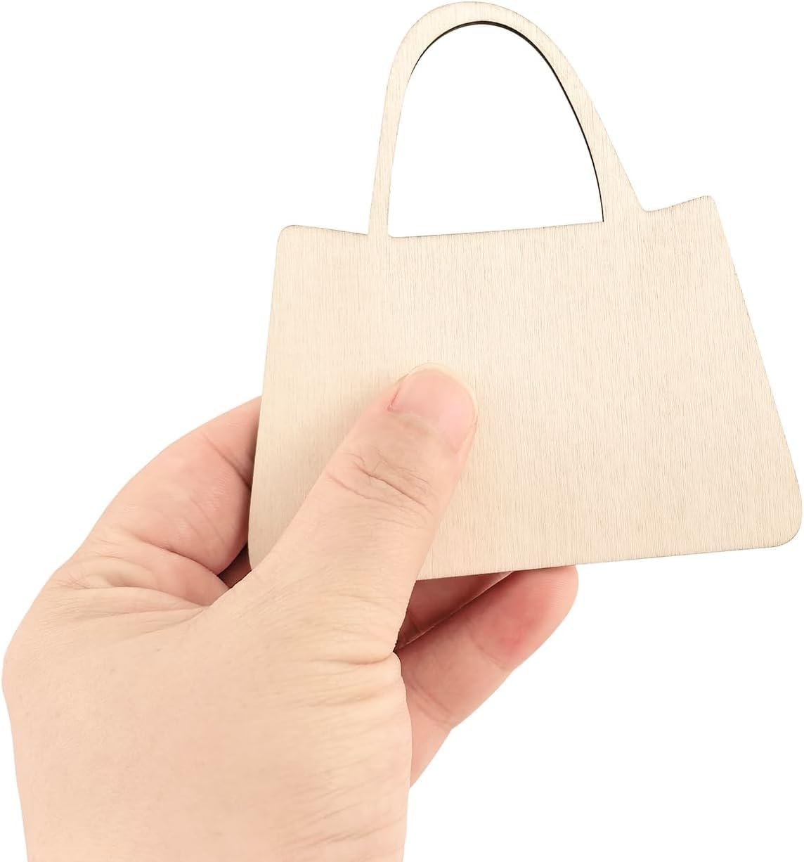 30 Pack 4 Inch Wood Handbag Purse Cutouts Unfinished Wood Handbag Purse Crafts Wooden Handbag