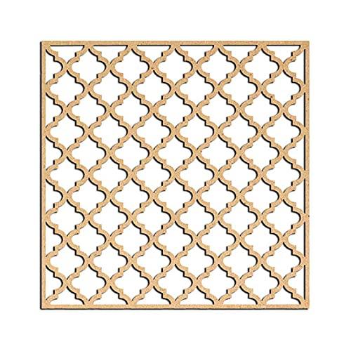 Haoser Birch Ply-3mm Wooden Panel for Room Divider/Partition, Wall Decor Pack of 1 Geometric Laser Cut Carved Panel  (Panle-1) - Haoser