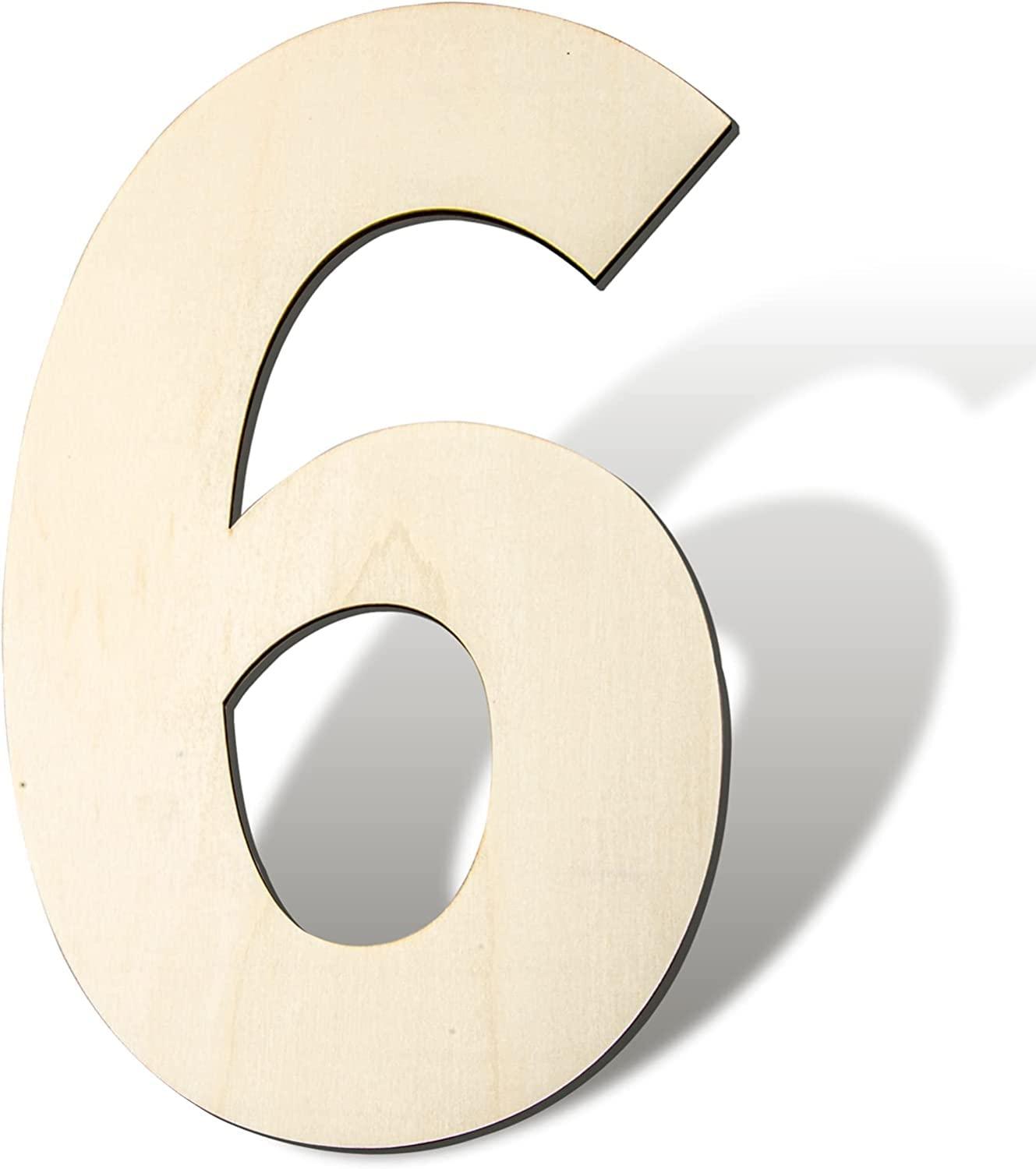 Haoser Blank Wooden Number Unfinished Wood Slices Sign Board for DIY Craft Projects Home Sign Wall Birthday Wedding Party Decoration,Wooden Numbers for Craft. - Haoser