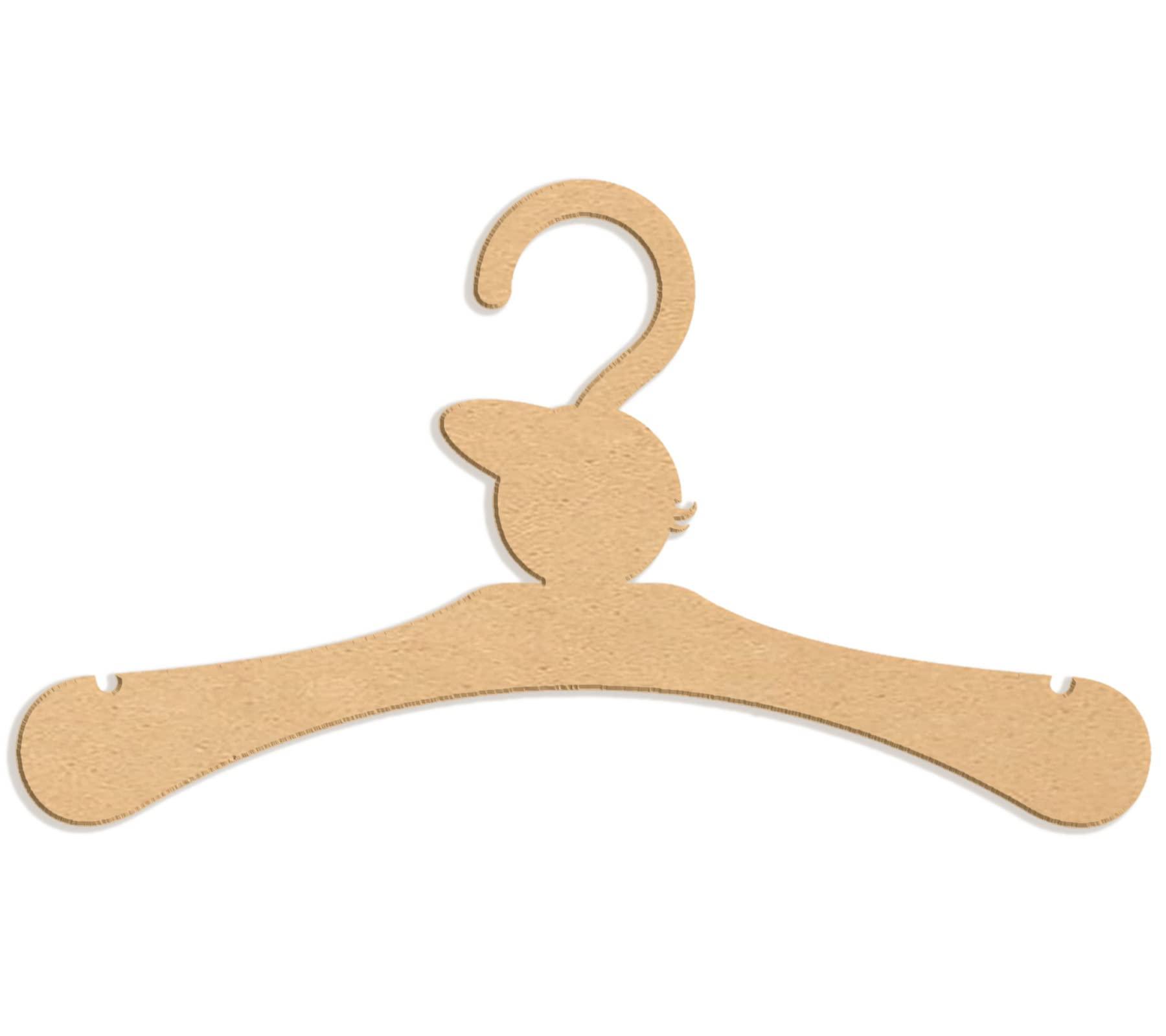 Haoser Kids Clothes Hanger, Solid MDF Garment 10 inch Hangers with Non Slip Bar for Kids - Haoser