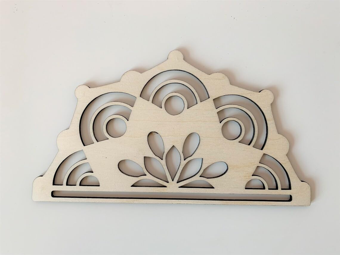 Pack of 3 Wooden MDF Macramé Wall Hanging Base Blanks | Mandala & Boho DIY Craft Frames for Crochet, Resin & Handmade Wall Decor (6x4 Inch)