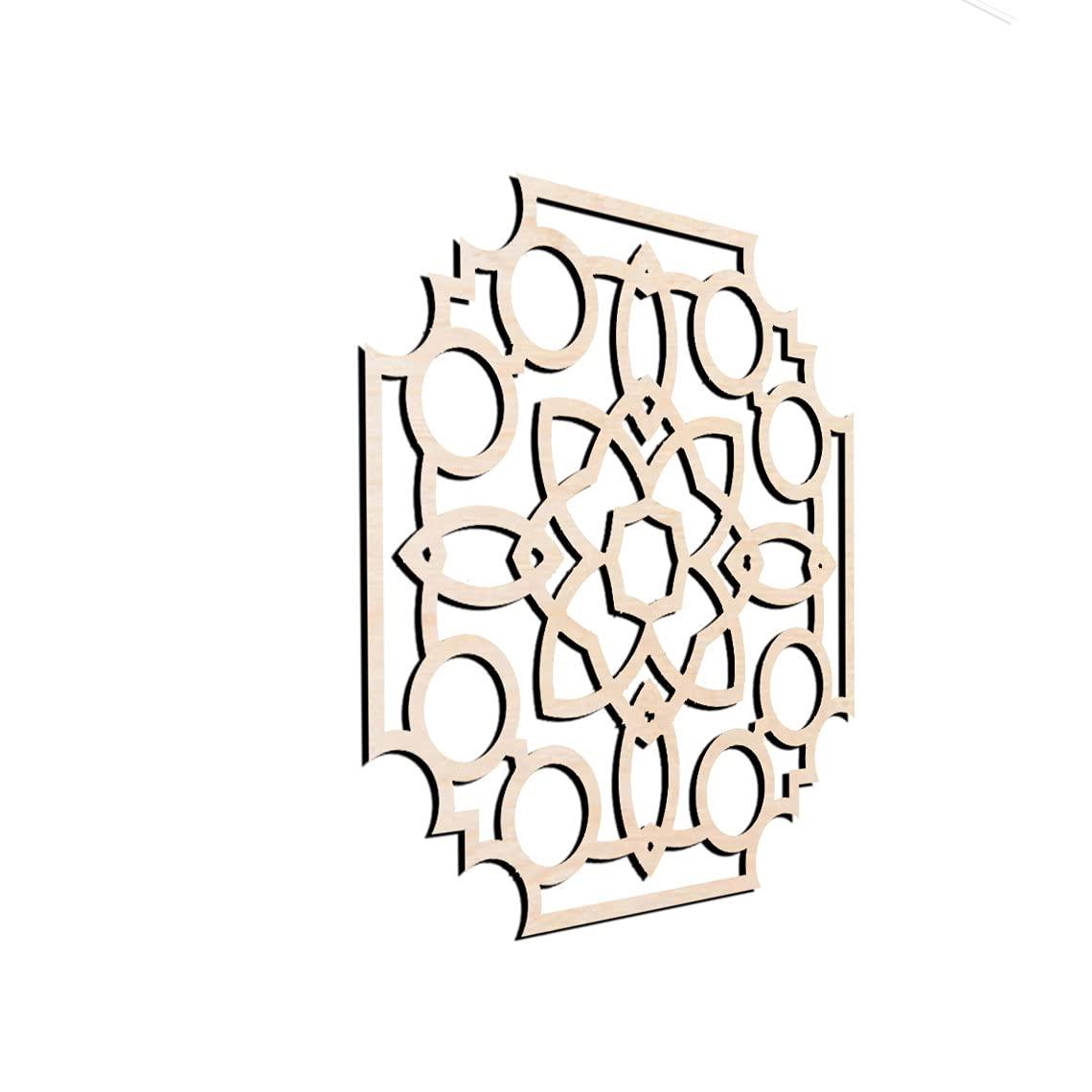 Haoser Pack of 1 Laser Cut Carved Panel for Room Partition/Divider Room, Wall Hanging (Square Panel-14) - Haoser