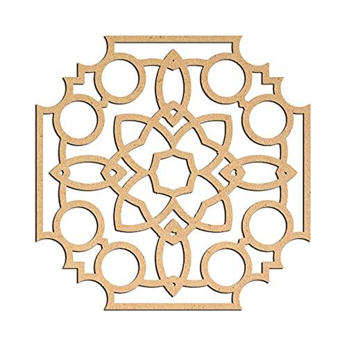 Haoser Birch Ply-3mm Wooden Panel for Room Divider/Partition, Wall Decor Pack of 1 Geometric Laser Cut Carved Panel  (Panle-14) - Haoser