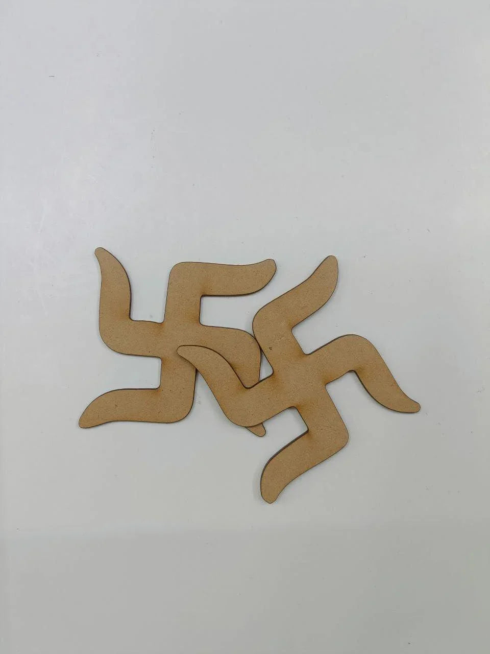 Haoser Pack 20 MDF swastik Cutout for Art and Craft, Diwali Decoration Item for Festivals,Wooden swastik Hangings Cutouts for Diwali Craft-3 Inch - Haoser