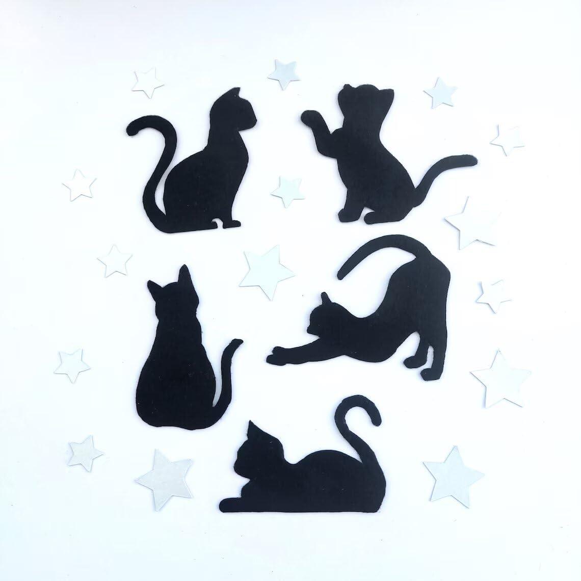 Haoser Felt Cats Die-Cut Craft Supplies