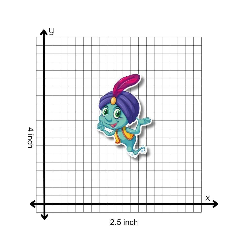 Haoser Aladdin Genie Cute Fridge Magnets-Pack of 5 (Best for Birthday Return Gifts)
