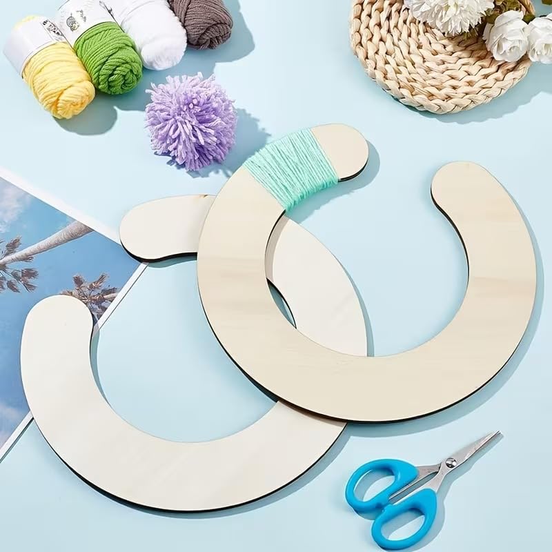 2 Pcs Wooden Yarn Ball Maker – Maker Tool with Colorful Flocking Decorations