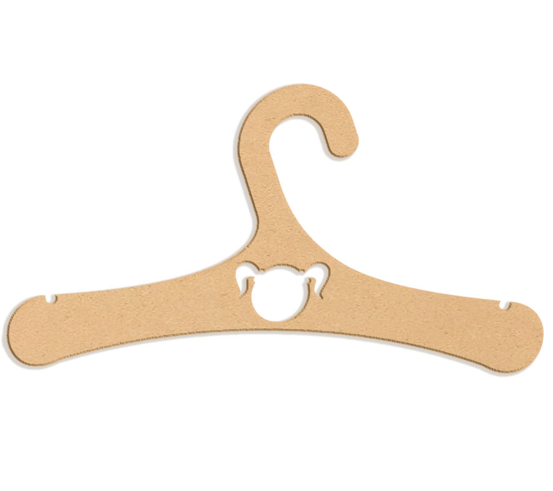 Haoser Kids Clothes Hanger, Solid MDF Garment 10 inch Hangers with Non Slip Bar for Kids - Haoser