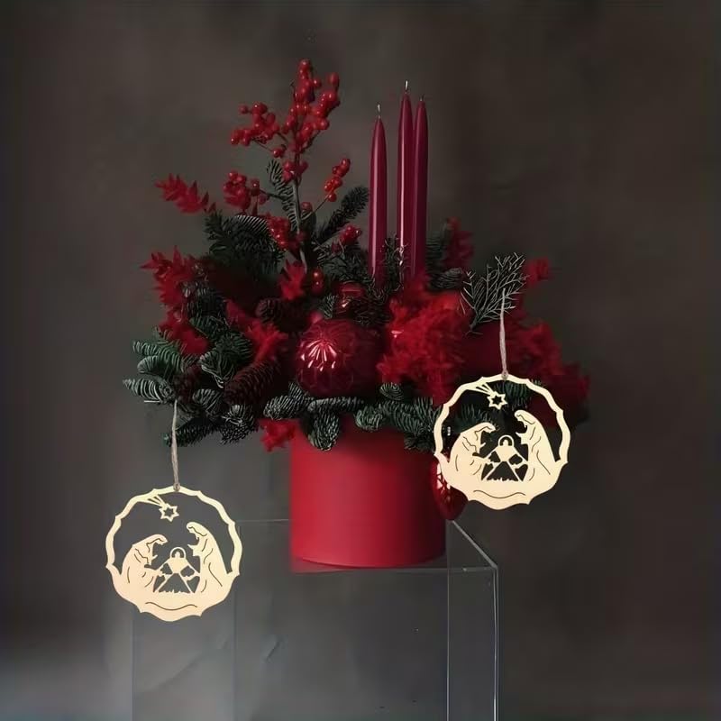 12 Pcs Pine MDF Wood Craft Blanks | 3.15 x 31.15 Inch | DIY Painting, Holiday Ornaments