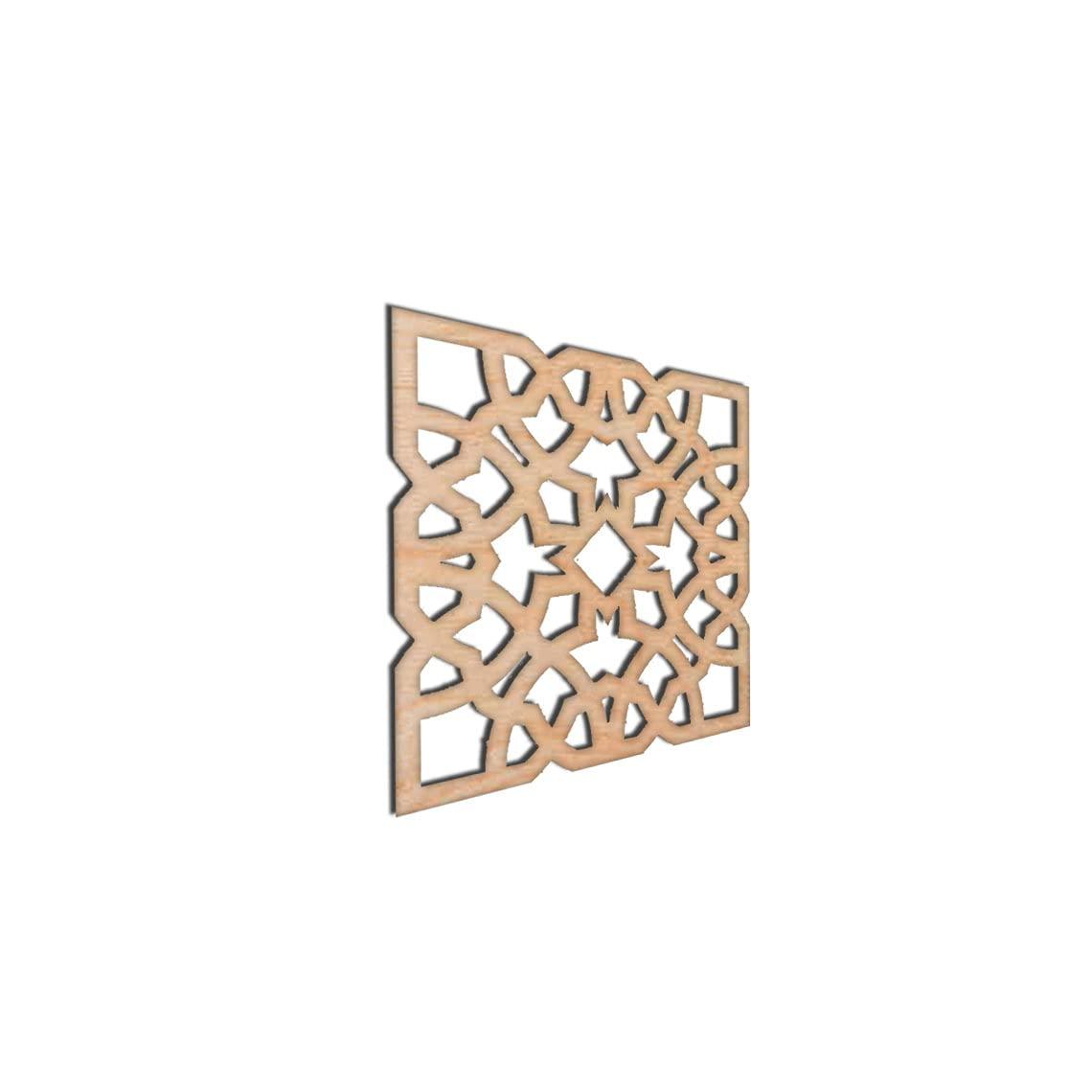 Haoser Home Décor Geometic Laser Cut Carved Panel for Living Room, Windows, Room Partition (Square Panel-9) - Haoser
