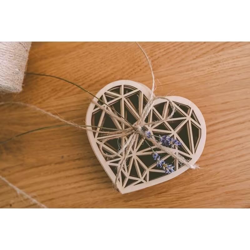 20 Pcs Wooden Heart-Shaped Coasters for Coffee & Tea | Unfinished MDF Wood Cutouts for DIY Crafts