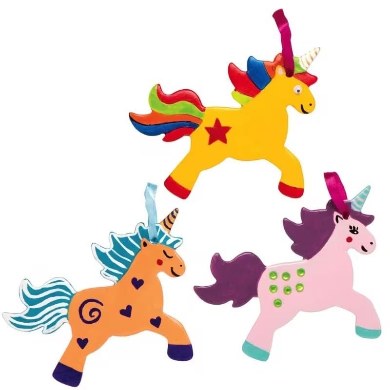 10 Pcs Wooden Unicorn Craft for Kids | Blank Unicorn Shapes for Arts & Crafts