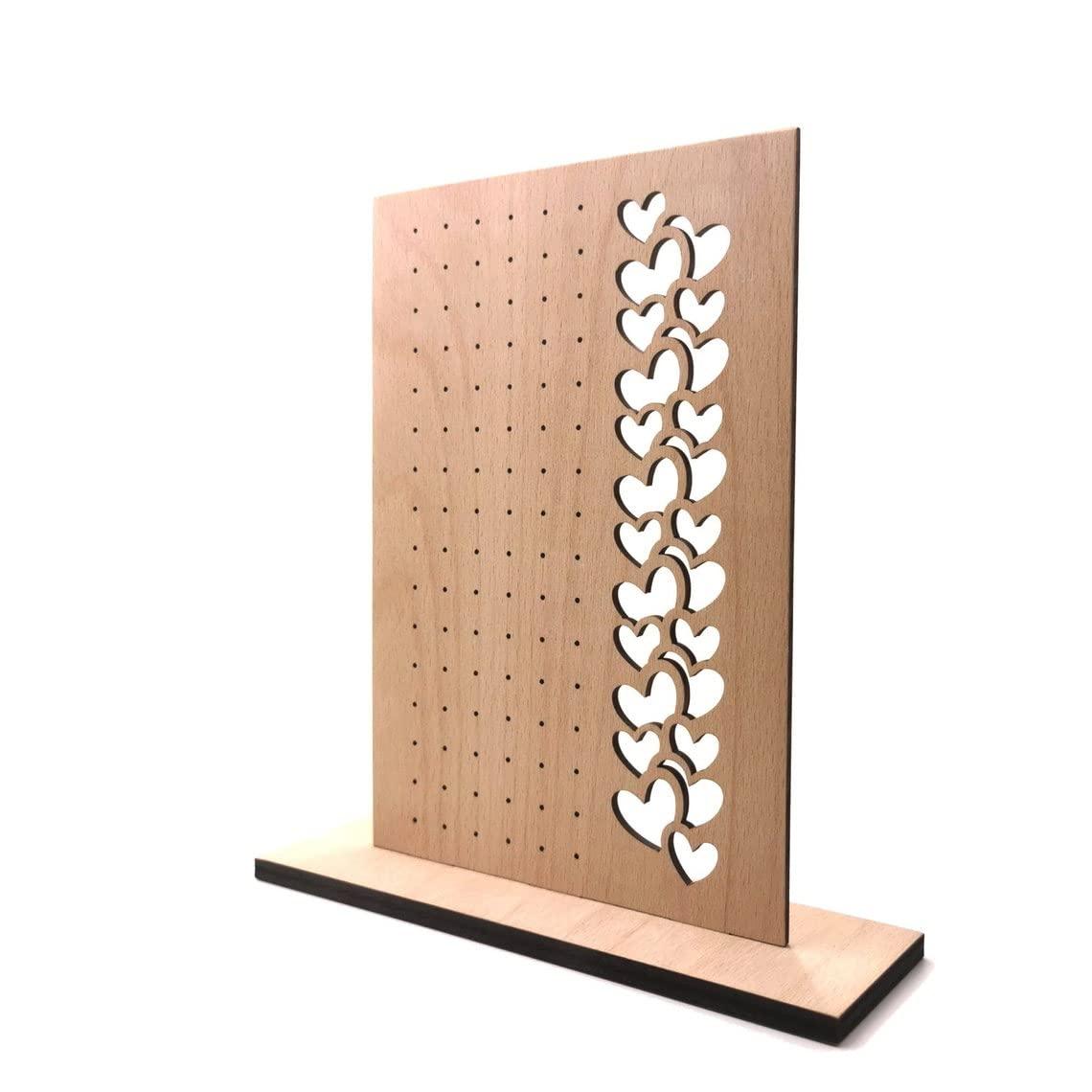 Haoser Wooden Earring Display Stand, Honeycomb Earring Organizer Earring Display Wood Hanging Jewelry Organizer for Stud Earrings (Earring Holder-12) - Haoser