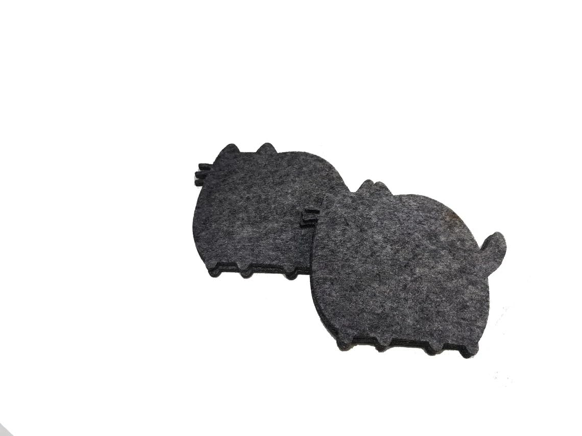 Wool Felt Cat Coasters – Set of 6 | 4 Inch Felt Cup Holders | Gift Box Coaster Set for Table Protection, Coffee Mugs, Tea Cups & Home Decor