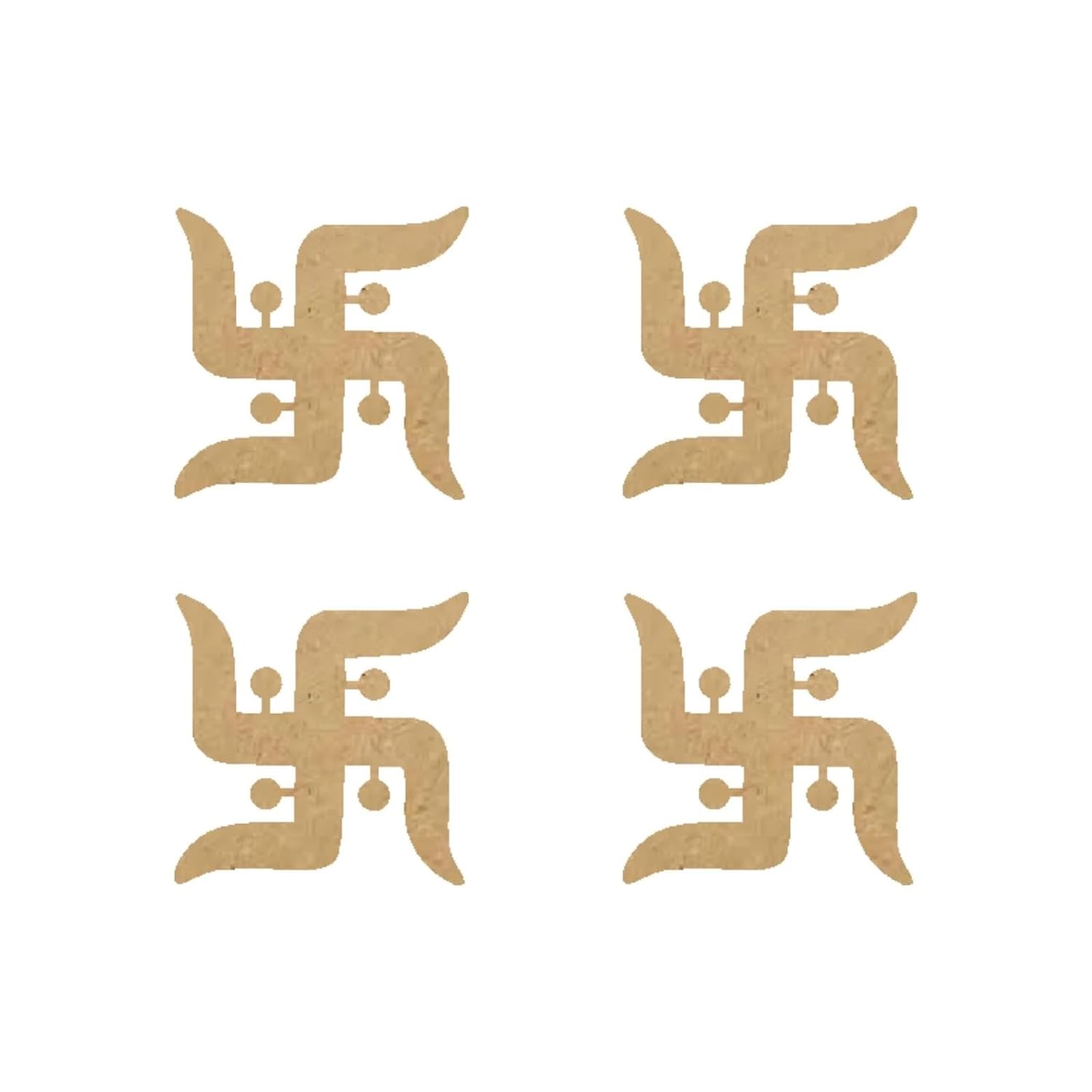 12 Pcs Wooden Swastik, Om, Lotus & Diya Cutouts for DIY Crafts – Pine MDF Shapes for Diwali Decoration, Pooja Room, Wall Hanging, Wedding & Home Festive