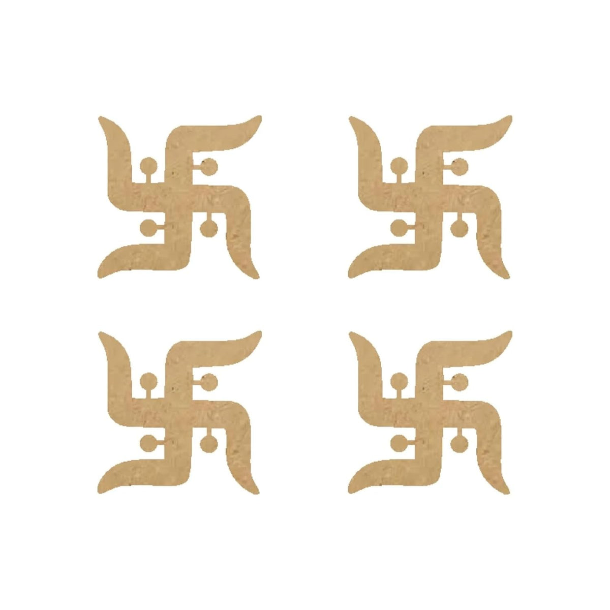 12 Pcs Wooden Swastik, Om, Lotus & Diya Cutouts for DIY Crafts – Pine MDF Shapes for Diwali Decoration, Pooja Room, Wall Hanging, Wedding & Home Festive