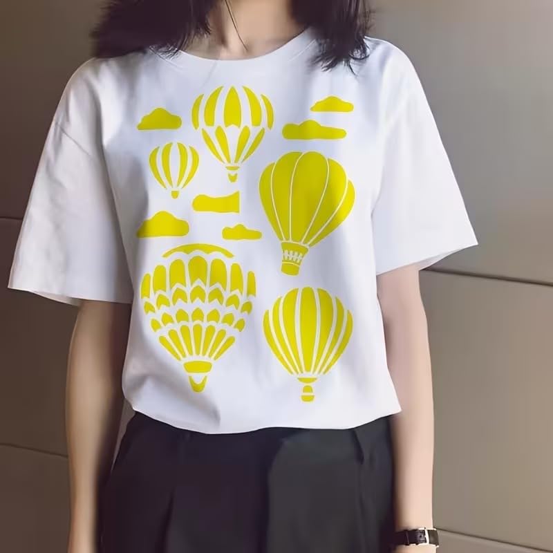Hot Air Balloon Painting Stencil 8.27 x 11.69 Inch | Reusable Craft Stencil | Balloon Template for Wall Painting