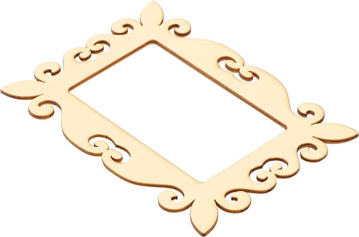 Haoser Unfinished Mini Wood Frame Cutout (5 x 7 in, 6 Pack) - Haoser