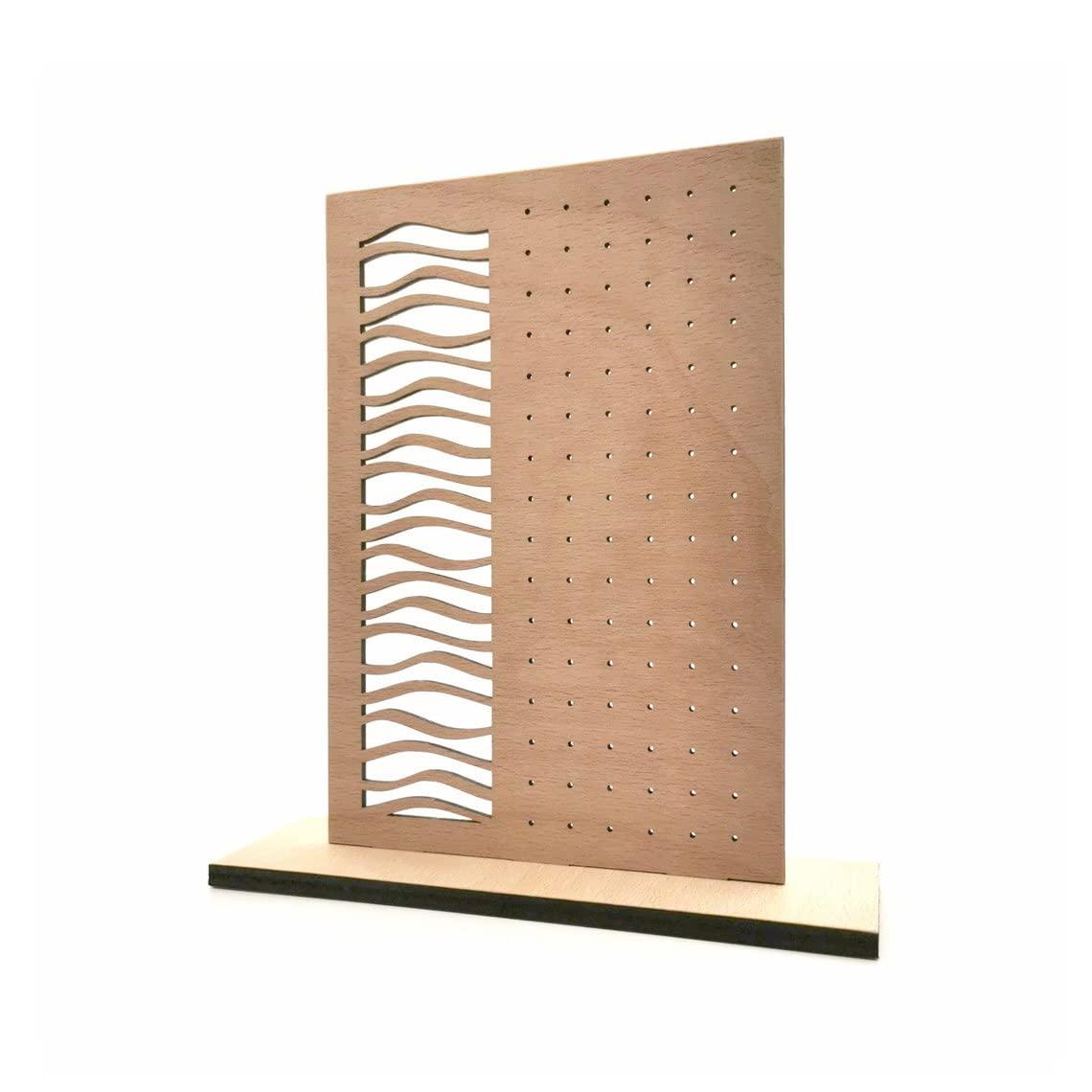 Haoser Wooden Earring Display Stand, Honeycomb Earring Organizer Earring Display Wood Hanging Jewelry Organizer for Stud Earrings (Earring Holder-9) - Haoser