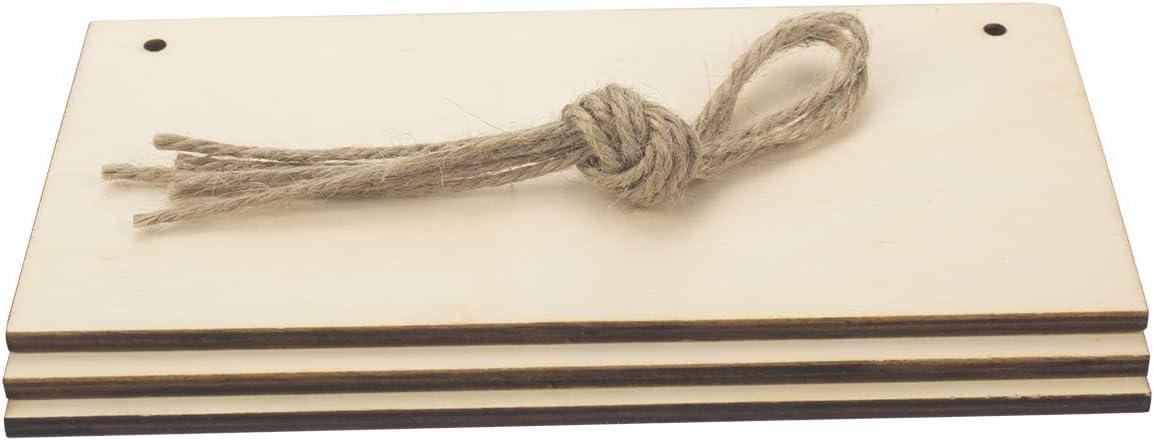 Haoser 15 Pcs Unfinished Wood Sign Blank Wood Blanks Wooden Plaque for Craft Oval Hanging Wood Sign 9 x 6 in Rectangle Shaped Wood Plaque Wood Ornaments Wood Slices for DIY Painting Writing Decoration - Haoser