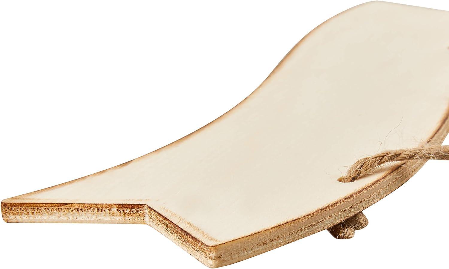 Haoser Unfinished Blank Hanging Wood Plaque Sign for Crafts (3 Pack) 11.5 x 4 Inches,MDF DIY Craft Item |MDF Cutouts for Craft - Haoser