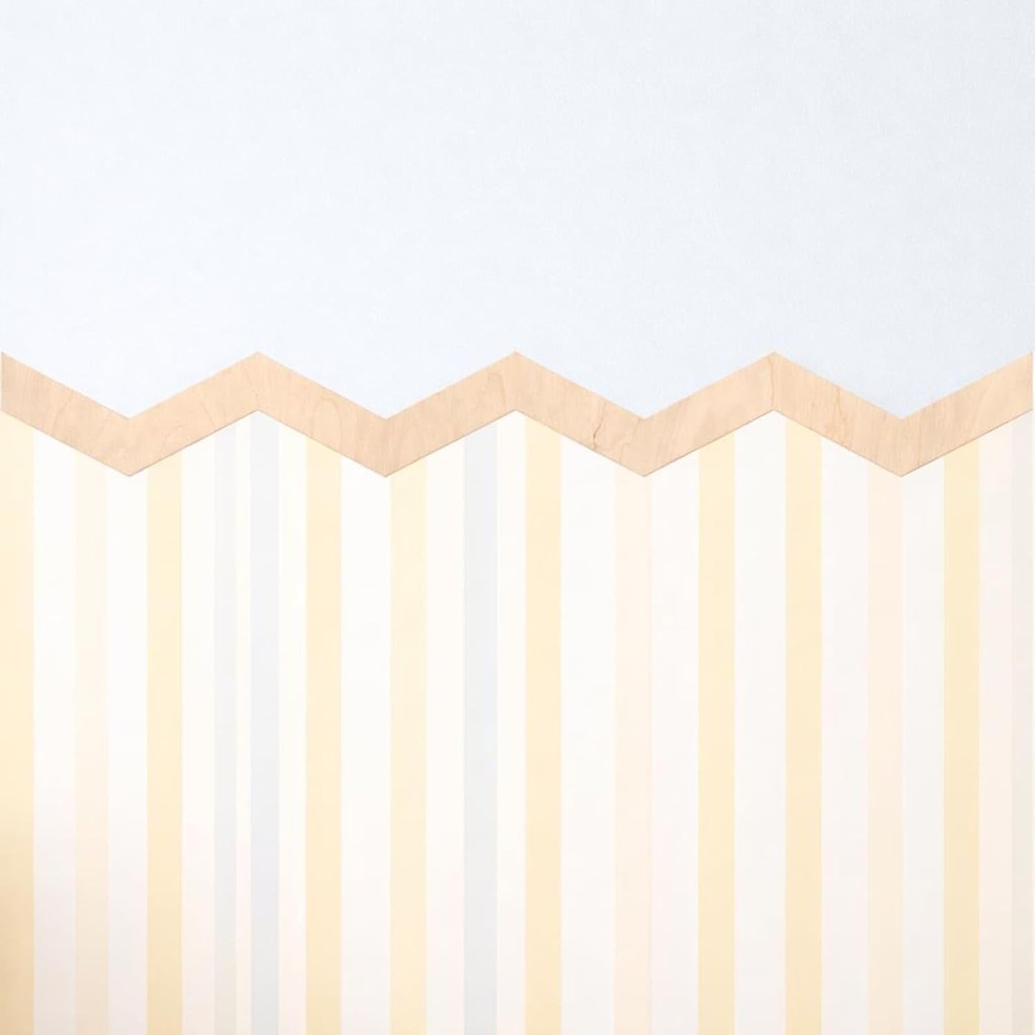 3 Pcs Zig Zag Wooden Wall Molding Trim | Decorative Wall Border Strips for Kids