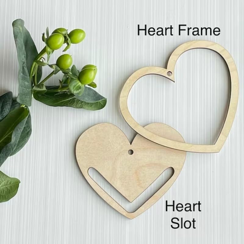 Wooden Heart Frames Macrame Findings & Romantic Decorative Hearts