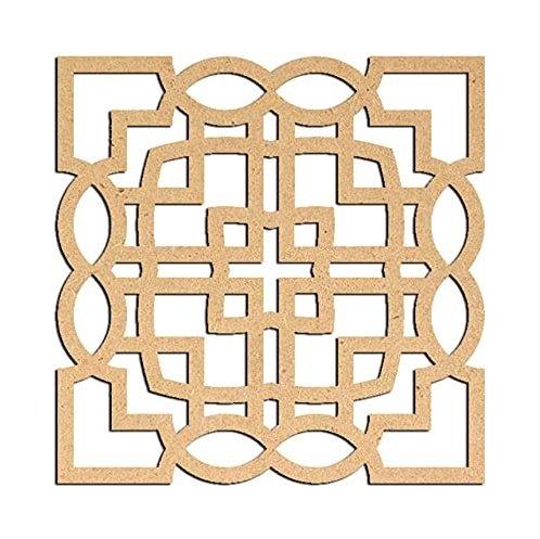 Haoser Birch Ply-3mm Wooden Panel for Room Divider/Partition, Wall Decor Pack of 1 Geometric Laser Cut Carved Panel  (Panle-6) - Haoser