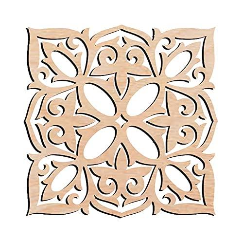 Haoser Birch Ply-3mm Wooden Panel for Room Divider/Partition, Wall Decor Pack of 1 Geometric Laser Cut Carved Panel  (Panle-10) - Haoser