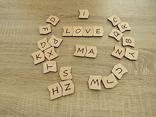 Haoser Wooden Material Alpha Letters with Box for Kids Educational Game, Word Games, Home Schooling - Haoser