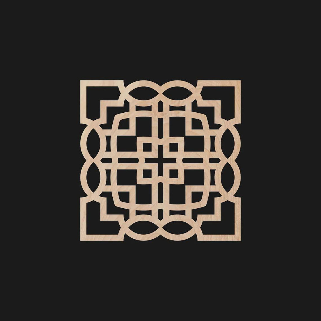 Haoser Wall Hanging Wooden Carved Panel for Room Partition, Cabinet Doors, Windows (Square Panel-6) - Haoser