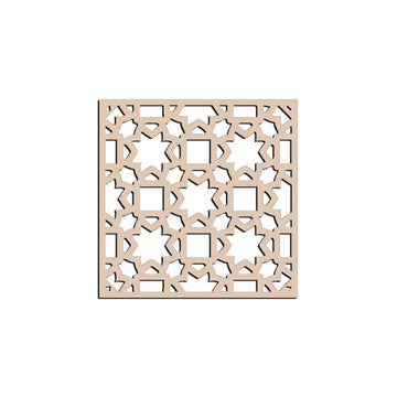 Haoser Wall Hanging Wooden Carved Panel for Room Partition, Cabinet Doors, Windows (Square Panel-4) - Haoser