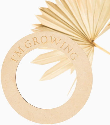 Haoser Round Ring Design Baby Monthly Milestone, Wooden Ring Age Marker Reusable and is Ideal for a Gifting.Baby Milestone Props - Haoser