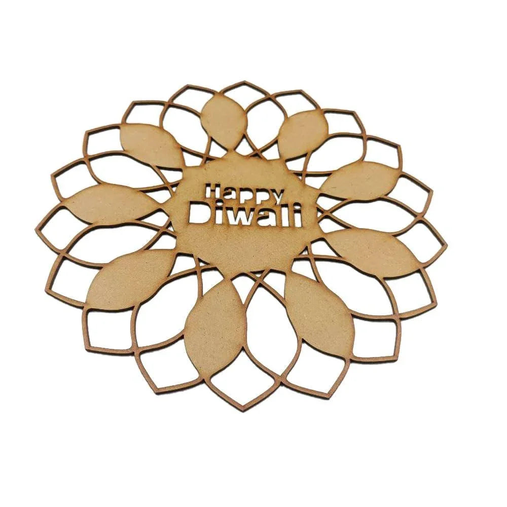 Haoser Pack 20 MDF swastik Cutout for Art and Craft, Diwali Decoration Item for Festivals,Wooden swastik Hangings Cutouts for Diwali Craft-3 Inch - Haoser