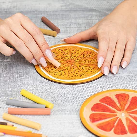 Haoser DIY Coasters - MDF Plain Wooden Coasters in Mixed Shapes - 4 in Cutouts for Painting, Set of 20 Blank Wooden MDF Coaster for Craft Painting (4 Pcs in Each Shape)- Set of 20 - Haoser