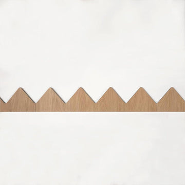 2 Pcs Mountain Shape Wooden Wall Molding Trim | Triangle Wall Border