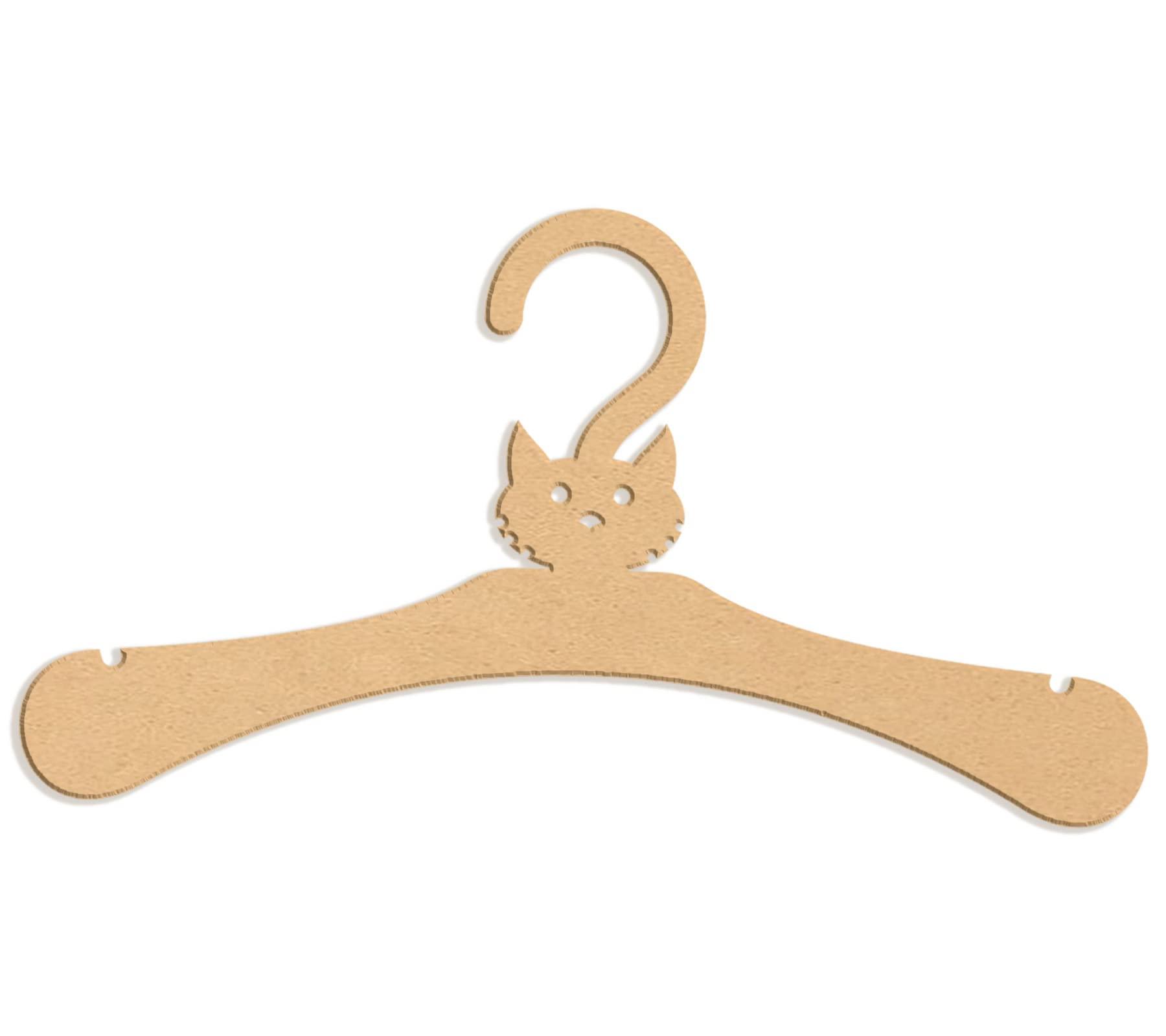 Haoser Kids Clothes Hanger, Solid MDF Garment 10 inch Hangers with Non Slip Bar for Kids - Haoser