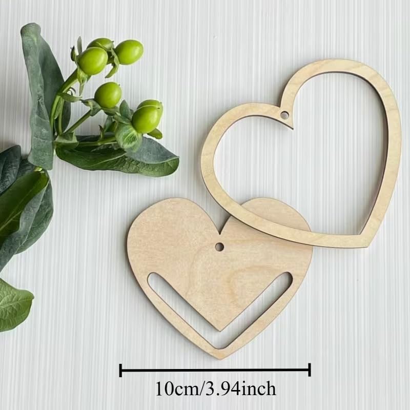 Wooden Heart Frames Macrame Findings & Romantic Decorative Hearts