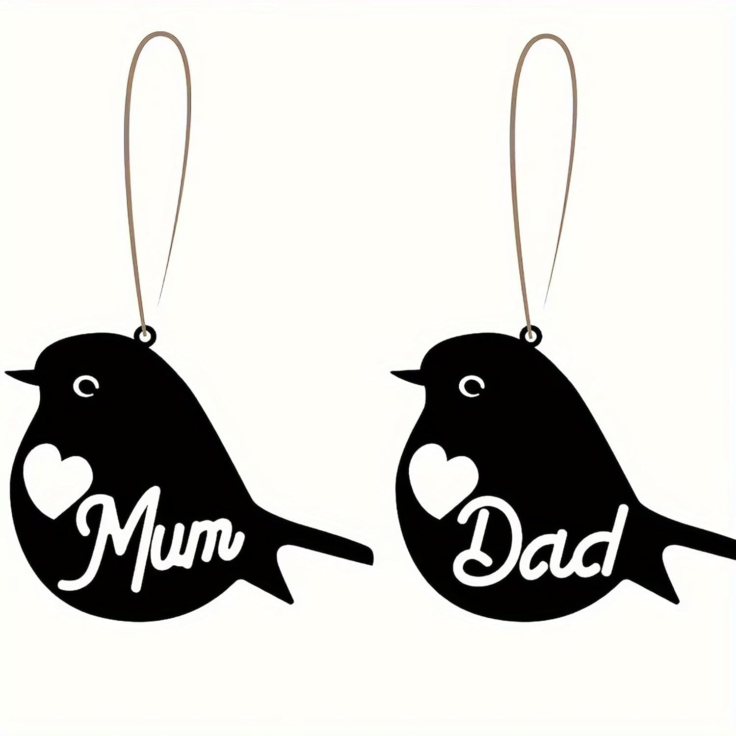 Pack of 10 Wooden Black Bird Shape MDF DIY Art & Craft Base 3.94 x 3.15 Inch | Wooden Hanging Cutouts