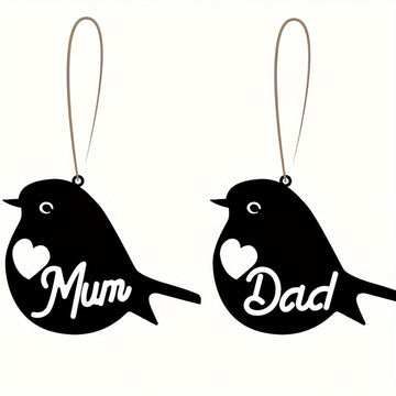 Pack of 10 Wooden Black Bird Shape MDF DIY Art & Craft Base 3.94 x 3.15 Inch | Wooden Hanging Cutouts