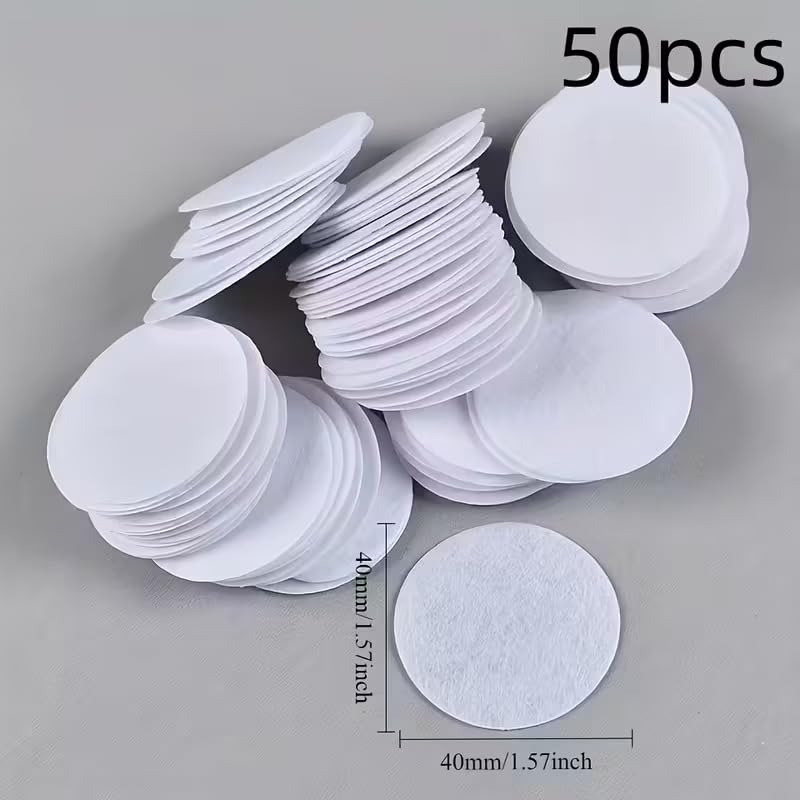 50 Pcs White Felt Round Pads for DIY Craft | Soft Fabric Felt Circles Flat Base for Decoration