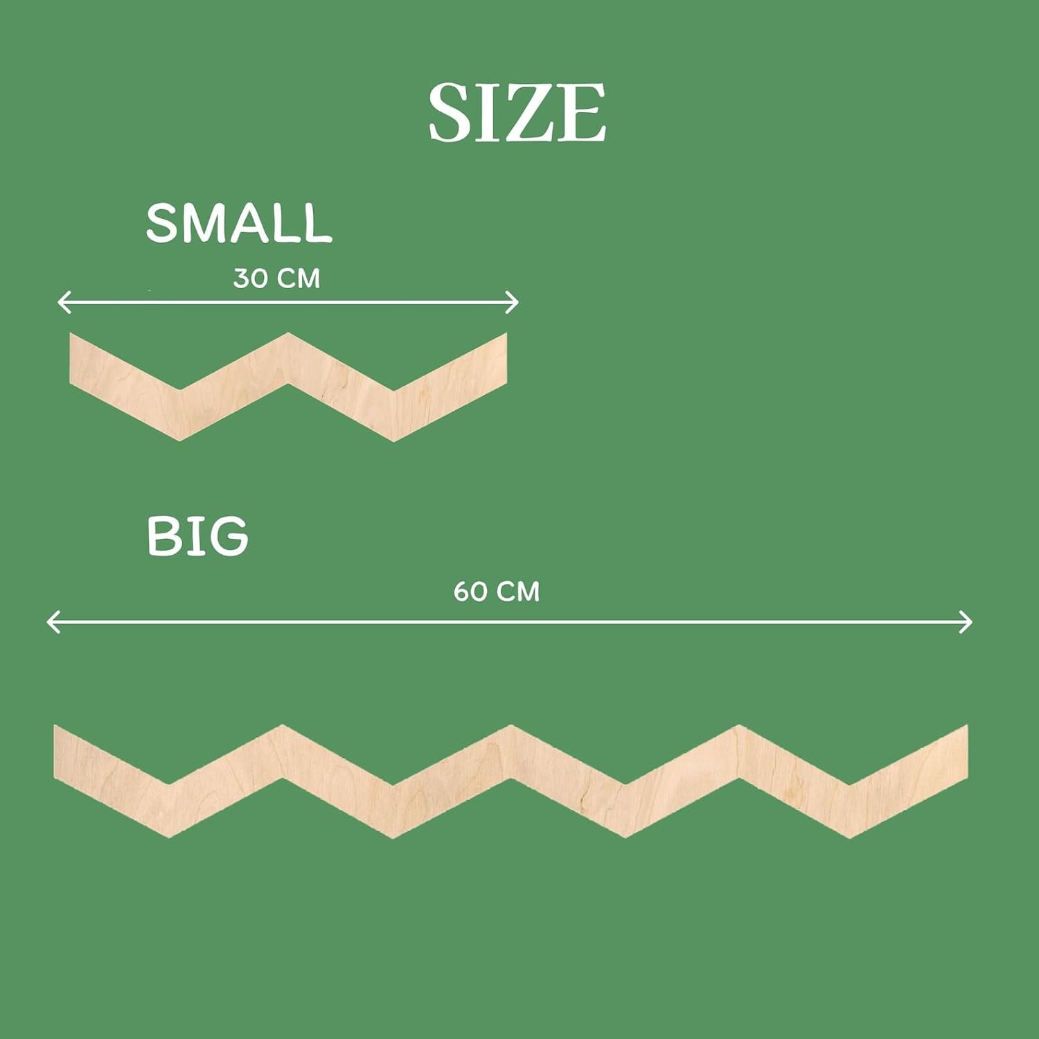 3 Pcs Zig Zag Wooden Wall Molding Trim | Decorative Wall Border Strips for Kids