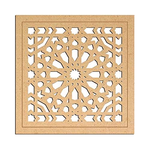Haoser Birch Ply-3mm Wooden Panel for Room Divider/Partition, Wall Decor Pack of 1 Geometric Laser Cut Carved Panel  (Panle-13) - Haoser
