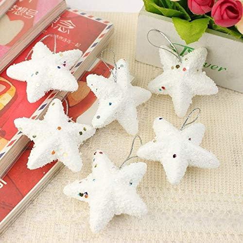 Haoser Creative Snow Star Xmas Tree Hanging Ornaments and Pendant Decoration for Christmas Star Decoration Suitable for Tree Hanging Decoration Wedding Party Festival Pentagram Ornament Gift-9pc - Haoser